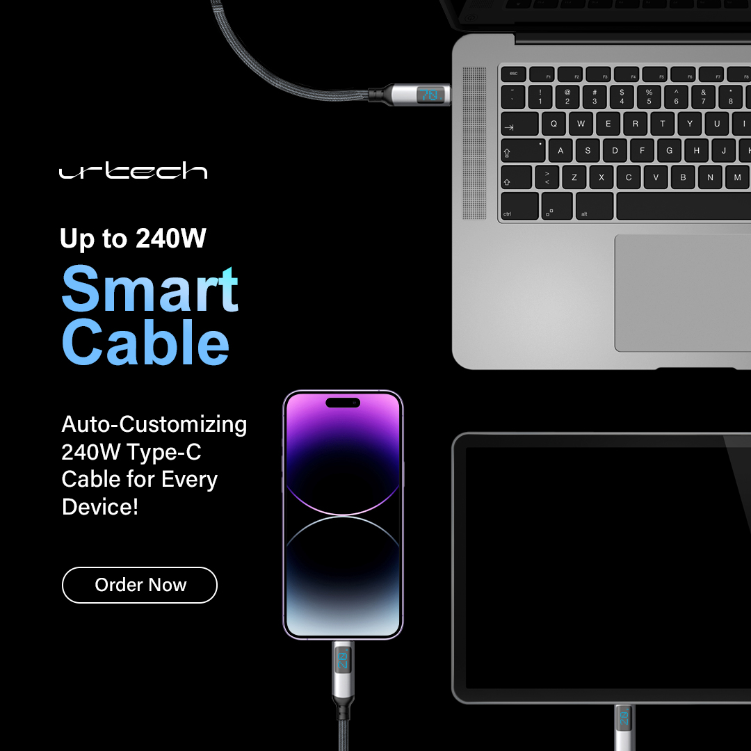 urtech_tech's tweet image. Step into the future with urtech’s 240W Type-C Cable. Fast, reliable, and efficient charging.
amzn.to/4aDlPwM
noon.com/uae-en/urtech/
#FutureCharging #TechInnovation #TypeCCable