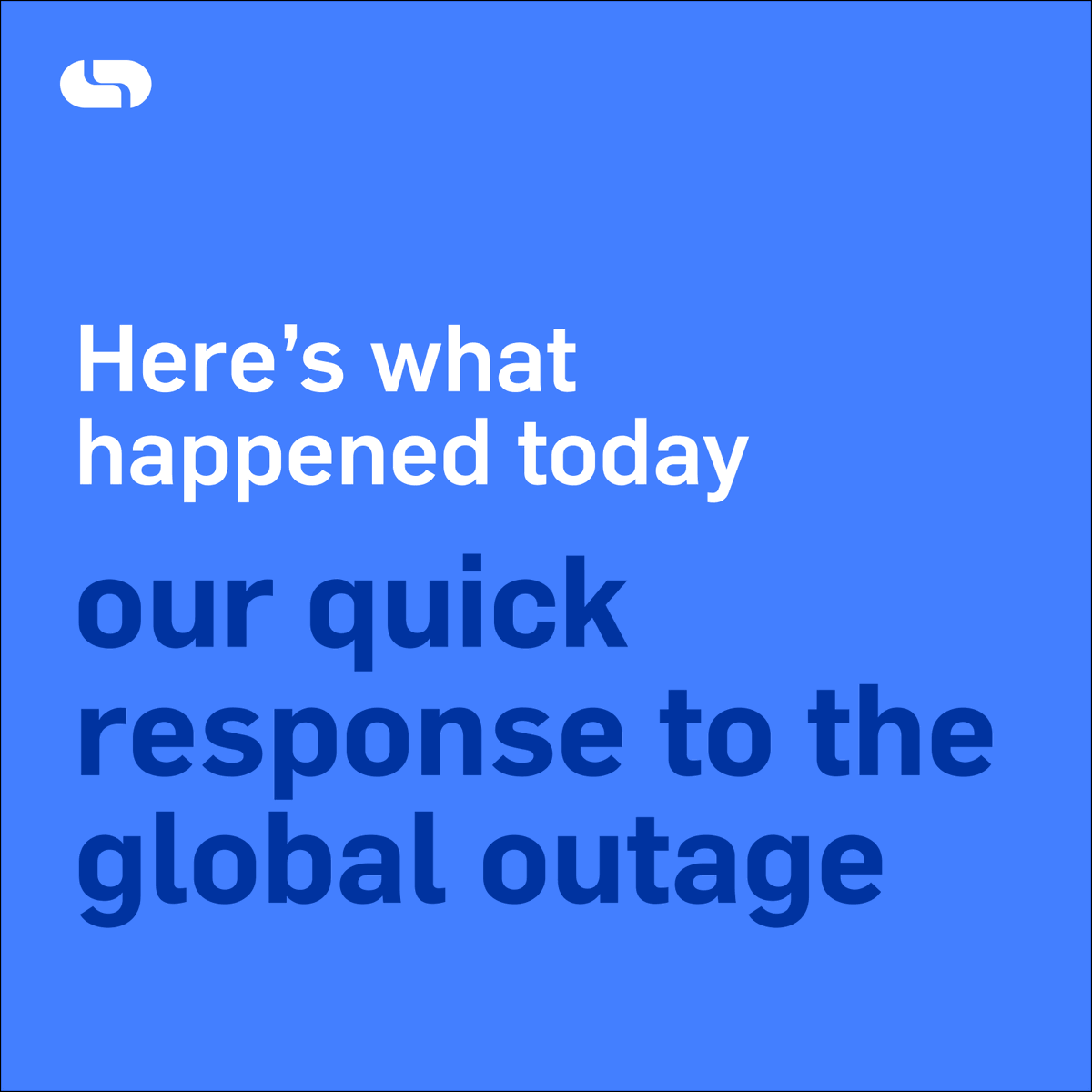 CapitecBankSA's tweet photo. A global downtime incident with technology service provider, CrowdStrike, caused service disruptions today. It impacted international companies like airlines, banks and telcos. Our clients’ bank accounts were not affected and we acted quickly to restore our banking channels. https://t.co/LOa7AyDxKN