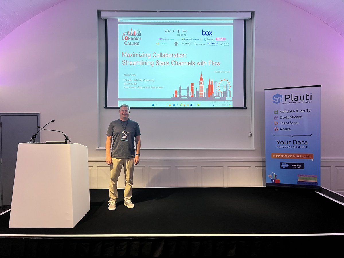 David Carnes (INACTIVE ACCOUNT) (@davidpcarnes3) on Twitter photo Nice to see <a href="/AaronCrear/">Aaron Crear 📊</a> back at it in London at <a href="/LDNsCall/">Londons Calling</a>, speaking on “Maximizing Collaboration: Streamlining Slack Channels with Flow.” #LDNsCALL Nice to see <a href="/AaronCrear/">Aaron Crear 📊</a> back at it in London at <a href="/LDNsCall/">Londons Calling</a>, speaking on “Maximizing Collaboration: Streamlining Slack Channels with Flow.” #LDNsCALL