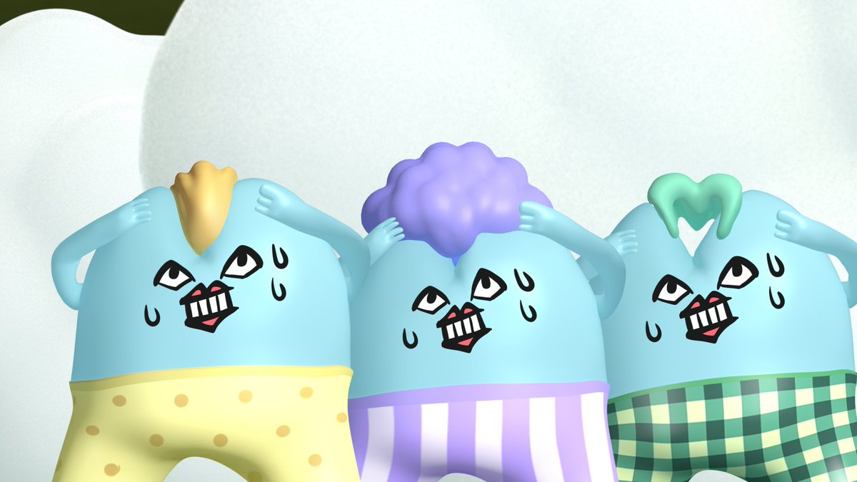 EgumiLegacy's tweet photo. 🍦あらすじ＆先行カット解禁🍦

第3話「ちぎりデビル」
大きなモコモコに襲われたうっかりハチベー。
この危機を、唯一救えるのはちぎりデビル。
幼馴染のゴールデンレトリーバーが、
狂暴なモンスターの元へ直談判しに行くが……。

明日より放送＆配信開始！
#エグミレガシー https://t.co/8WzvbXqSfR