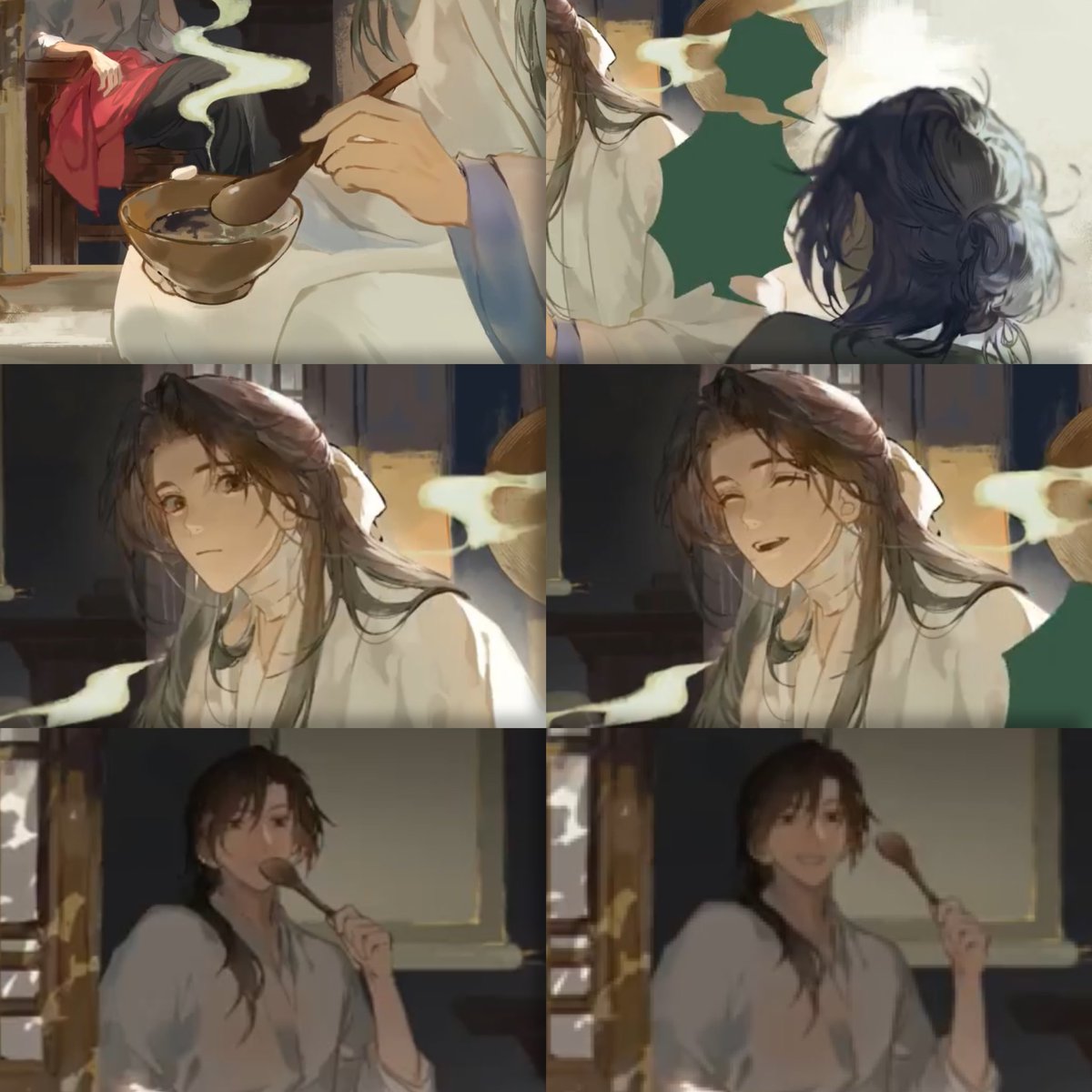 juustreead's tweet photo. LAS REACCIONES DEL HUALIAN AL VER A QI RONG SUFRIENDO POR LA COMIDA JAJAKAKS 😭😭 https://t.co/AIo0WdHMRK