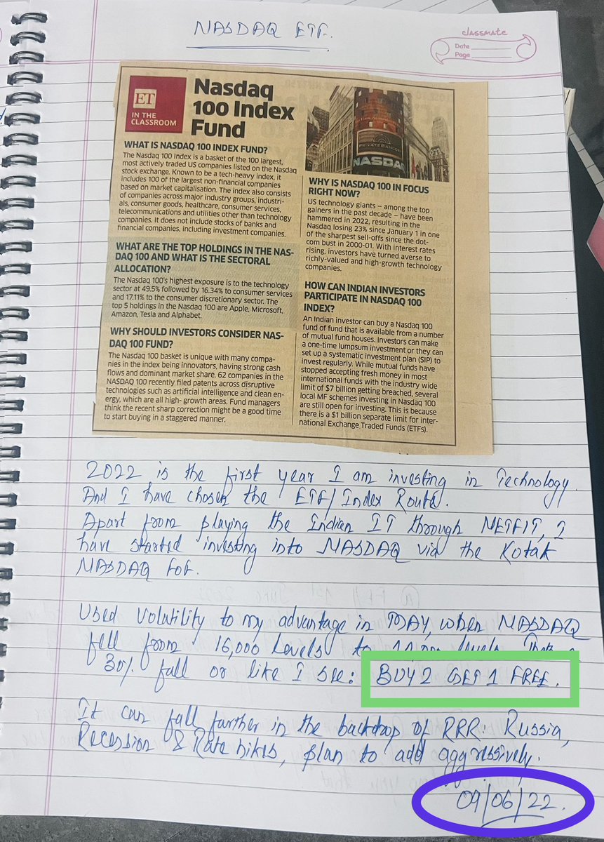 MadAboutStocks_'s tweet photo. Revisited my 2022 Notes today .
Yes I am OLD SCHOOLED, I collect Newspaper articles and write my own notes to that .
When I read then years later , I discover :
my own BIAS, THESIS , ANTI THESIS , VICTORY LAP Moment or How DUMB was i 😅
#NASDAQ #NETFIT
@EconomicTimes https://t.co/kojf5wcTrR