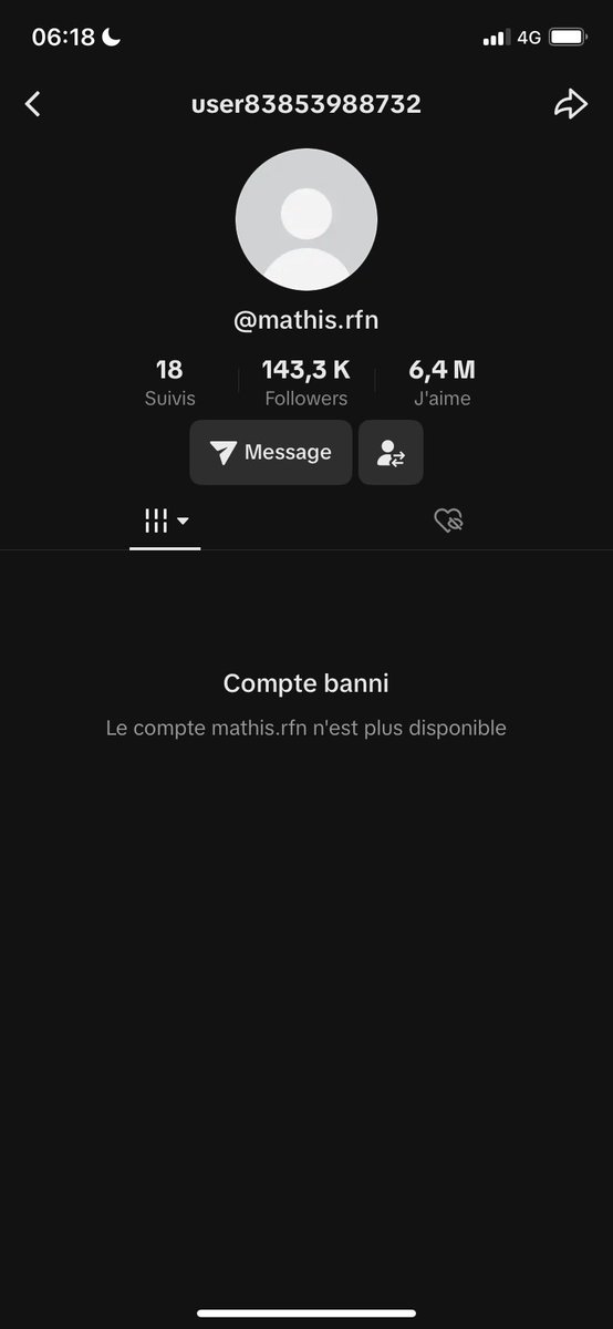 mathis_rfn's tweet photo. @TikTokSupport 

Bonjour, mon compte Tiktok a été banni sans raison, et je ne peux plus accéder au compte pour contester la décision, je vous ai envoyés un DM pour essayer de trouver une solution https://t.co/zjApj6ivF2
