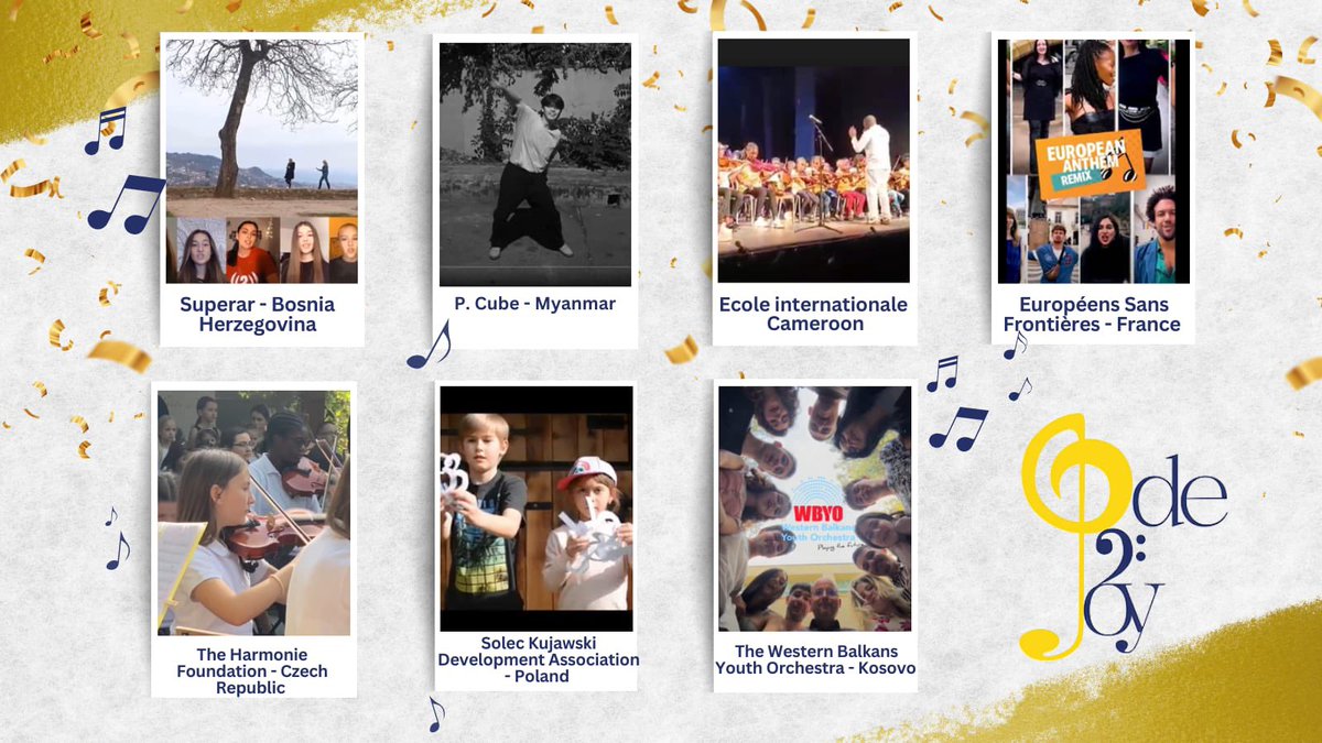 yhe_spirit's tweet photo. ESACH is delighted to announce that the #Ode2Joy challenge is over! The consortium members congratulates the 7️⃣ winners for their delightful performances! The jury has also
commended 9️⃣ performances and granted a special mention to Plantu for his heartfelt support! https://t.co/QVbZRfTbcr