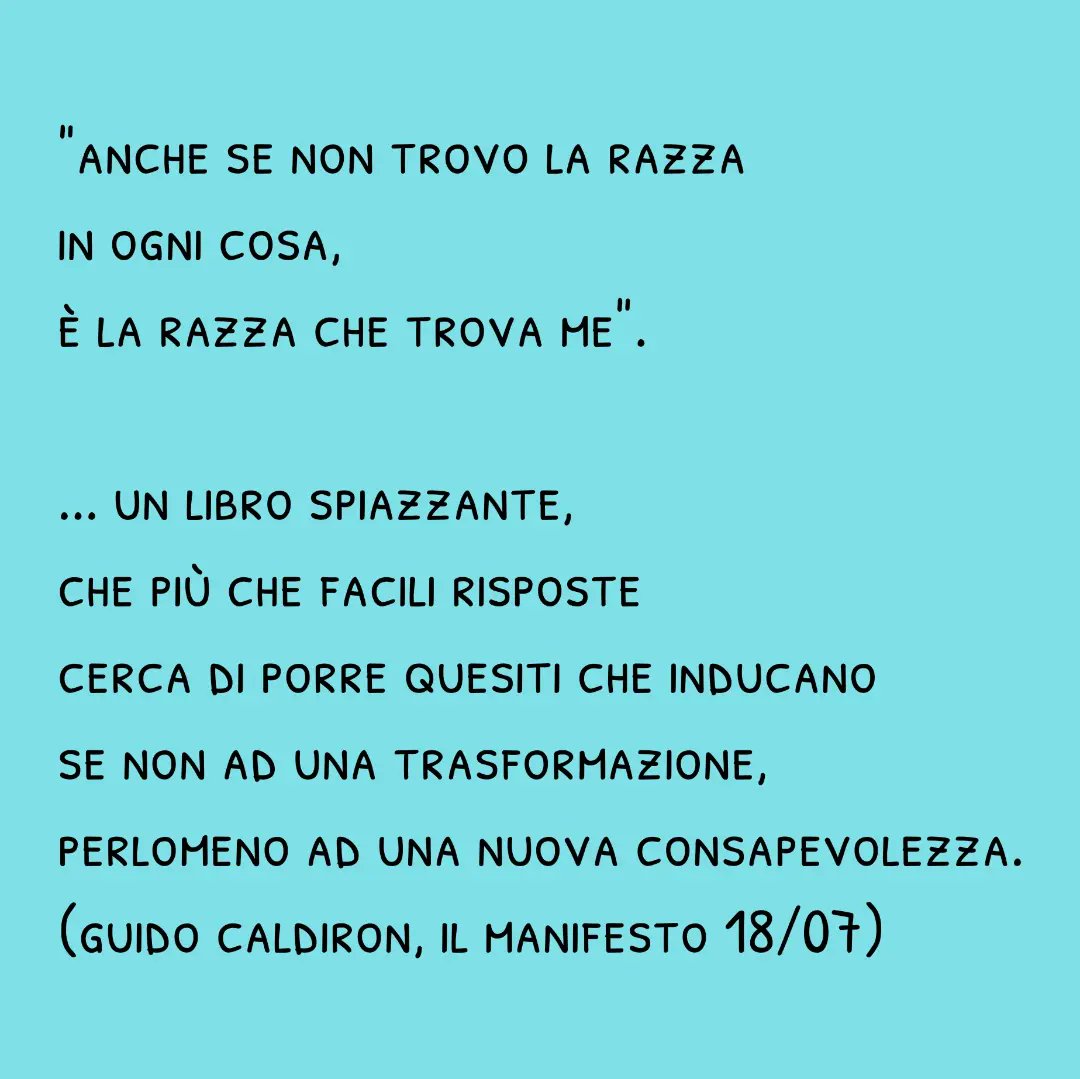 "Anche se non trovo la razza in ogni cosa, è la razza che trova me".

#IanWilliams, "Disorientamento", trad. E. Grassi e L.G. Luccone #reportage 

kellereditore.it/prodotto/disor…