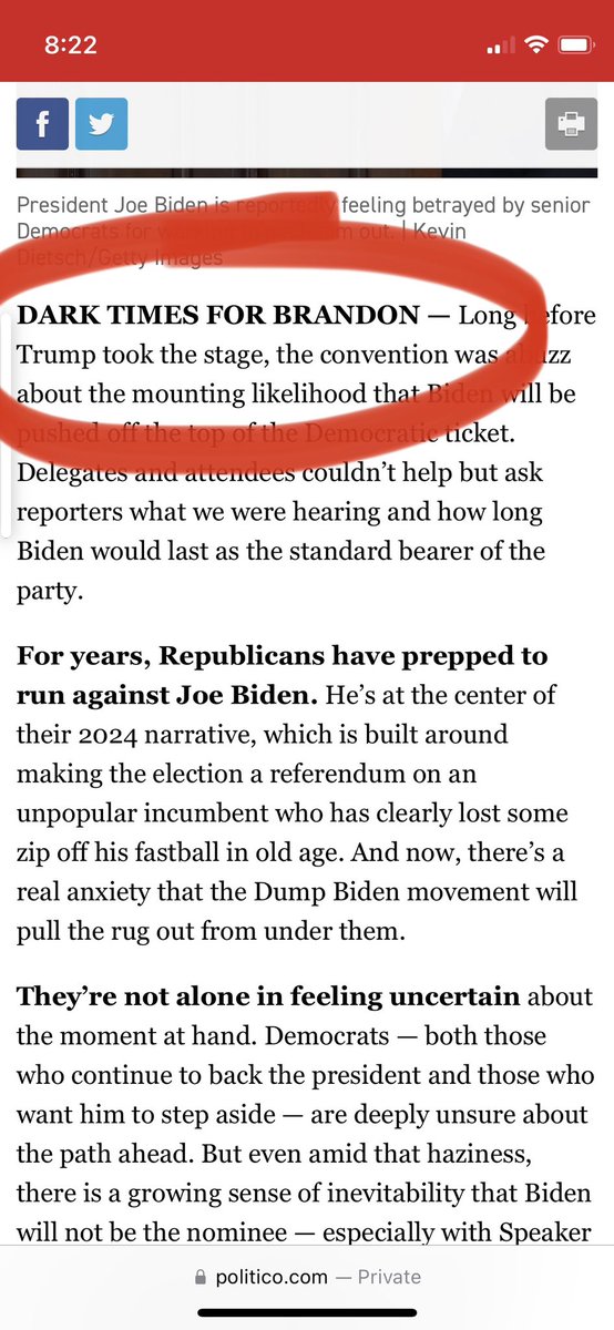 ThymallusDoc's tweet photo. This is from @politico of all places! Old Joe is done for… https://t.co/UKnrkKuJC3