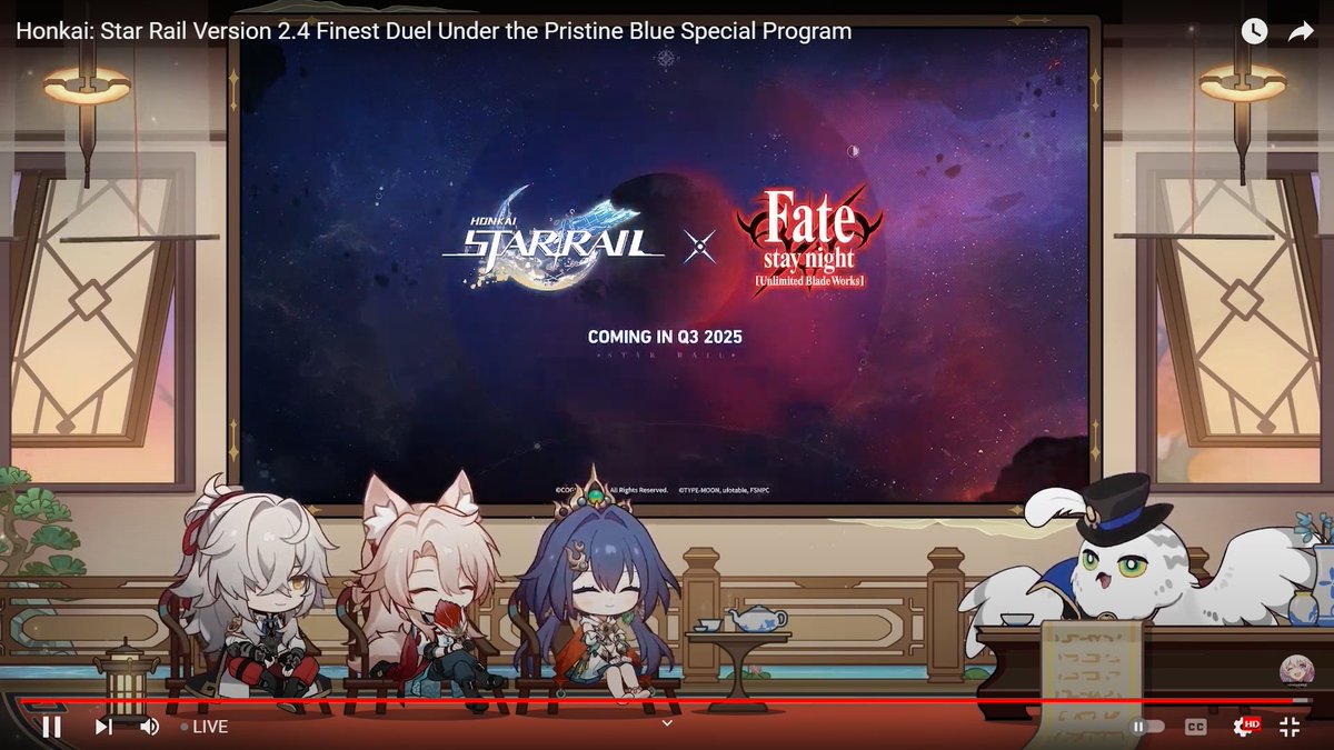 CeeZee64's tweet photo. Honkai Star Rail X Fate/Stay Night Unlimited Blade Works! Q3 2025! Saving Stellar Jade for a Year!

#HonkaiStarRail #FateStayNight https://t.co/VCP77eWW0H