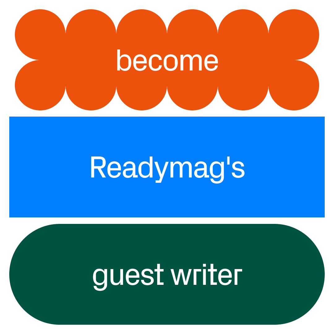 Contribute to the Readymag Blog and make yourself more visible to the design audience °⭒˚｡⋆

If you have insights on design, creative processes, or you’ve been part of a team that’s doing cool things, submit your idea for a blog piece at blog.readymag.com/write-to-us/?u…

All