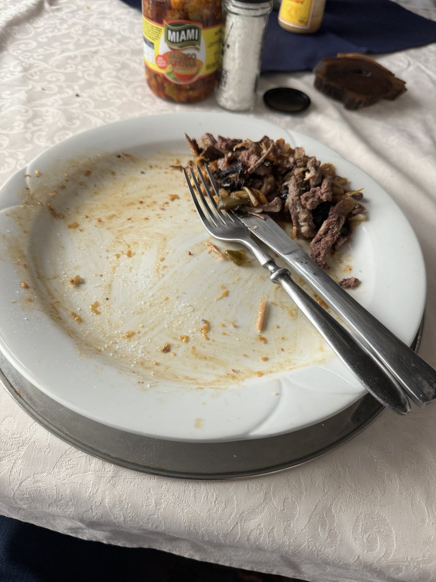 tito_mboweni's tweet photo. It landed very well. A great home cooked lunch. Try it gents ! Let’s see. https://t.co/HfwtVTYeCB