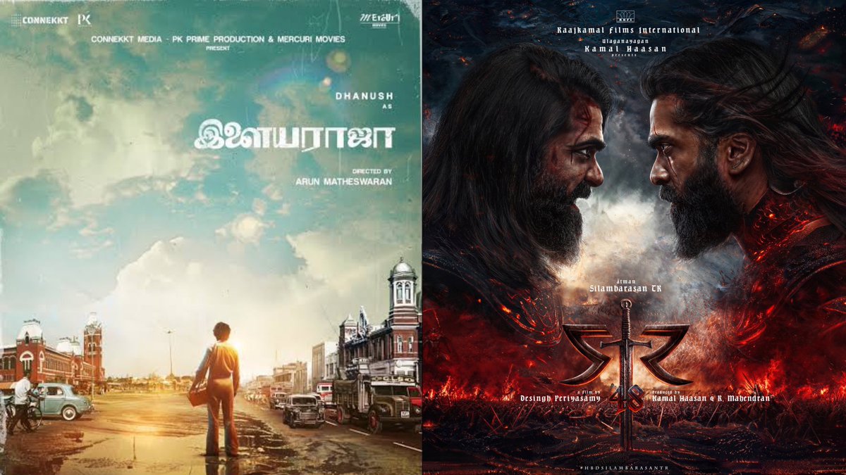 StarDa_India's tweet photo. #StarDaExclusive: 

RKFI has decided to drop the #STR48 project. The breaking news is that the production team currently working on the #Ilaiyaraaja biopic, produced by Connekkt Media, PK Prime Production, and Mercury Movies, will now take over the production of #STR48. https://t.co/efNsozUGHC