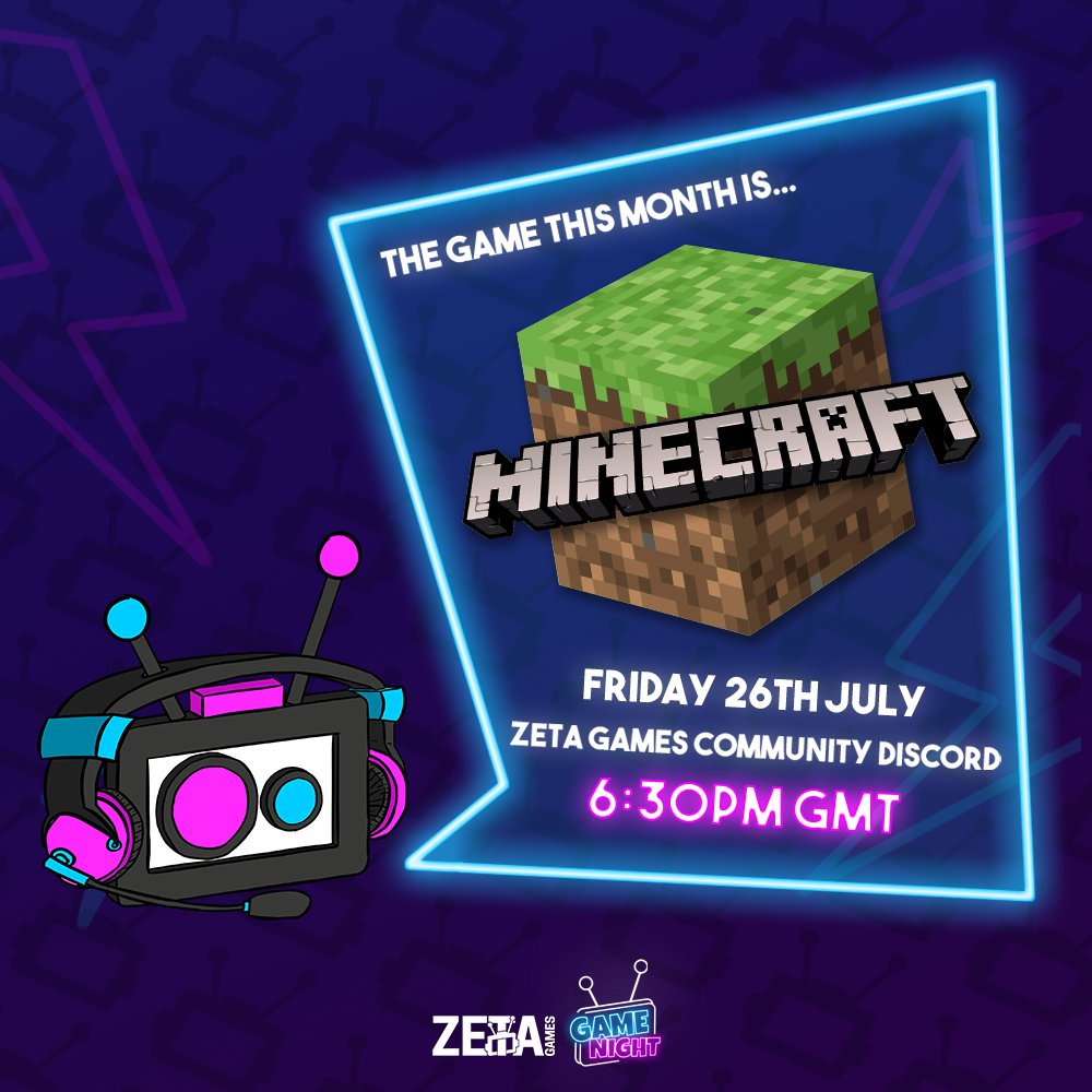 For this months Game Night, we will be playing Minecraft Mini Games 🎮Join us on Friday 26th July at 6:30pm on our Community Discord Server, link in our bio!
