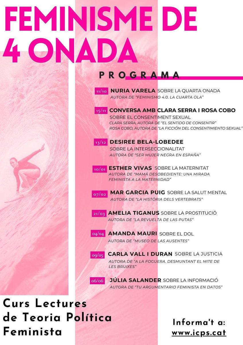 MariaFreixanet's tweet photo. 📢 Inscripció oberta!

FEMINISME DE QUARTA ONADA

🟣 Curs de lectures de Teoria Política Feminista

📍Sessions presencials a l'Espai Francesca Bonnemaison

 🗓️Inici: 11/10/2024

✍️més informació i inscripcions: https://t.co/1NZNmhWitP https://t.co/mewYkKG3Mq