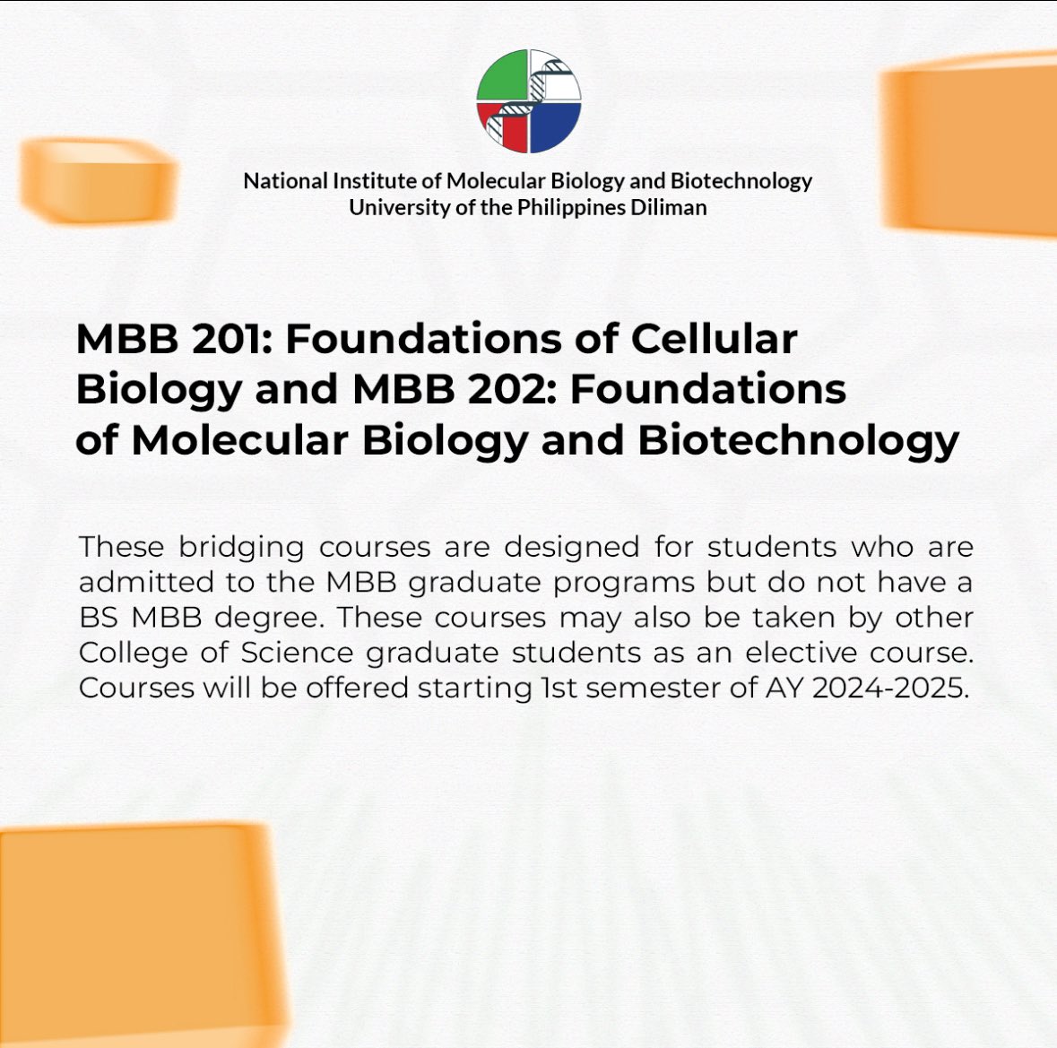 UPD_NIMBB's tweet photo. NIMBB- UP Diliman has new grad program and grad course offerings! https://t.co/xY1JNDCIJU