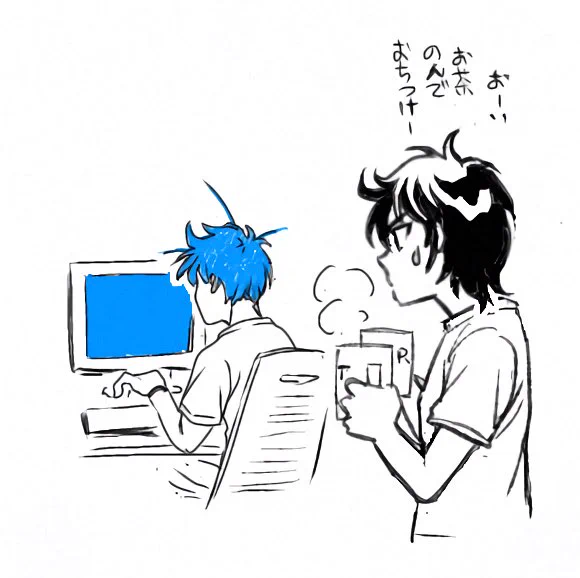 「当麻の髪とおんなじ色になってる」 