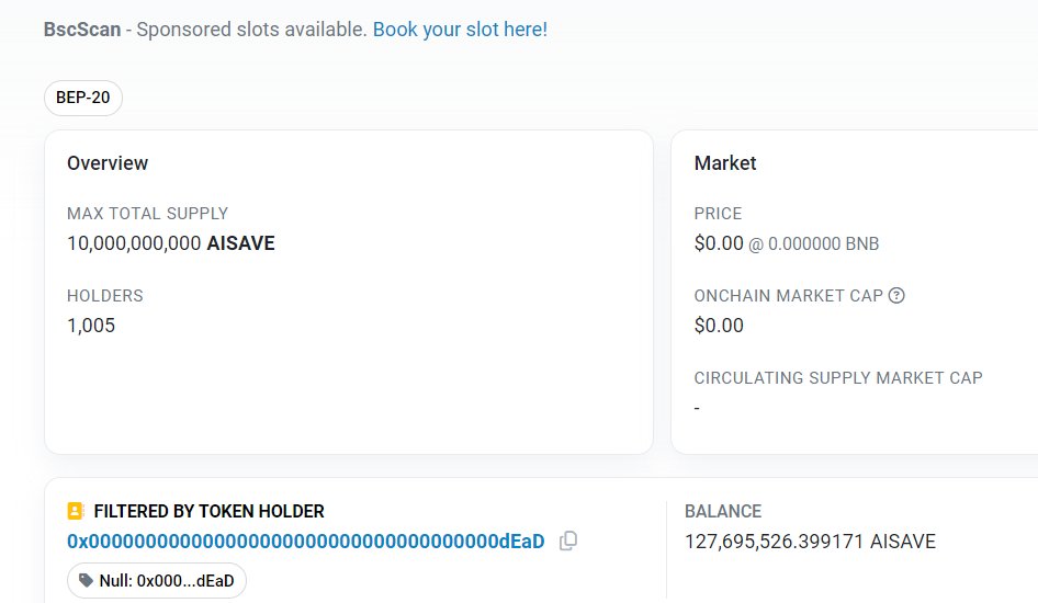 AISAVE has destroyed a total of 127,695,526.399171. Since the ecological mining project, our users have continued to increase, and the project is also progressing steadily. We believe that AISAVE will become stronger and stronger!!!