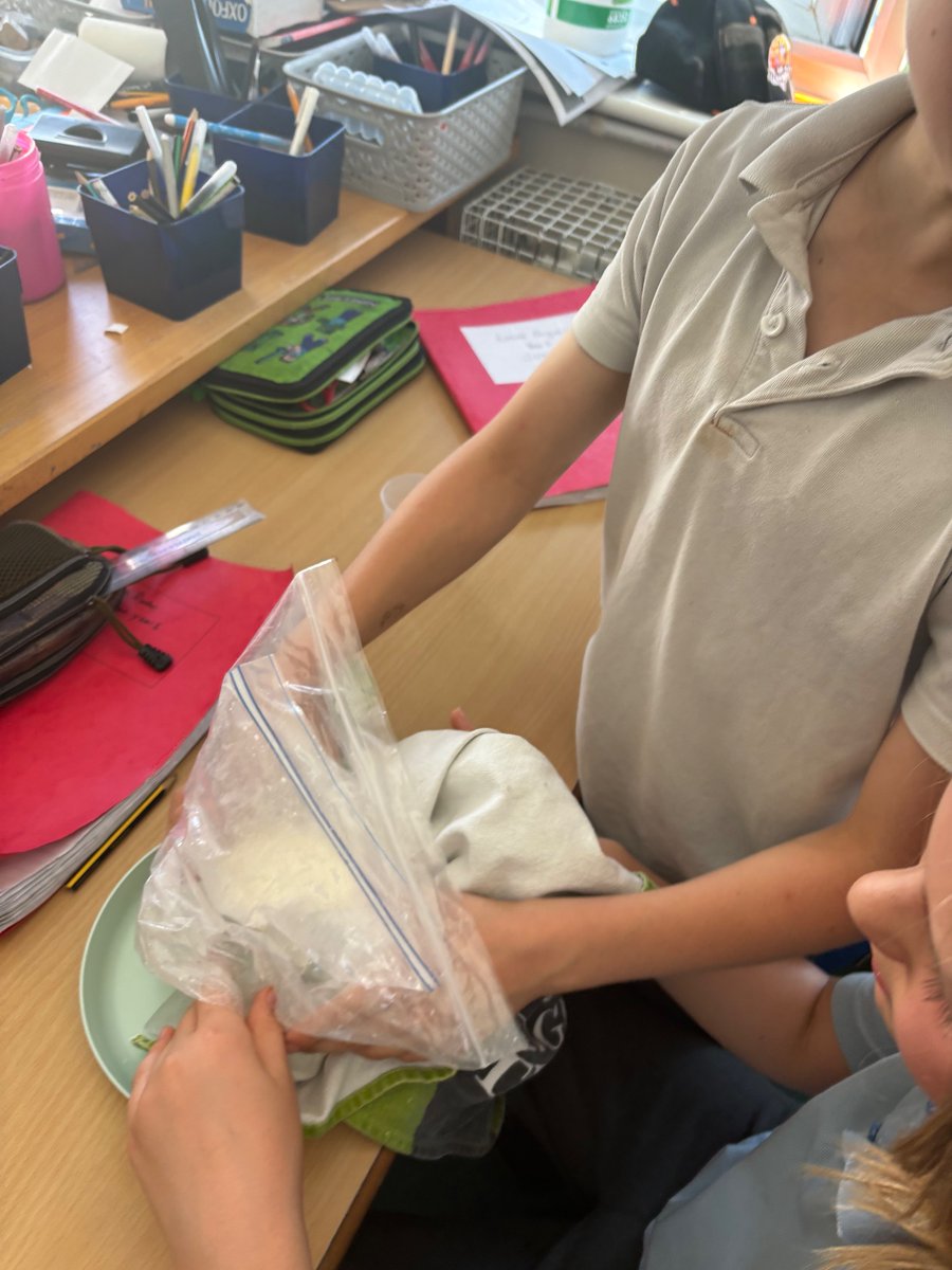 Whitchurch1's tweet photo. In their final science lesson Y5 made ice cream. Lowering the freezing point of ice to help turn milk into ice cream. π¦ #wpsscience #icecream https://t.co/0AUM9CUAf0