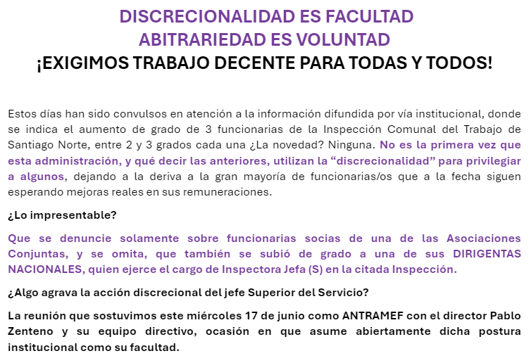 ANTRAMEF Dirección del Trabajo tweet media