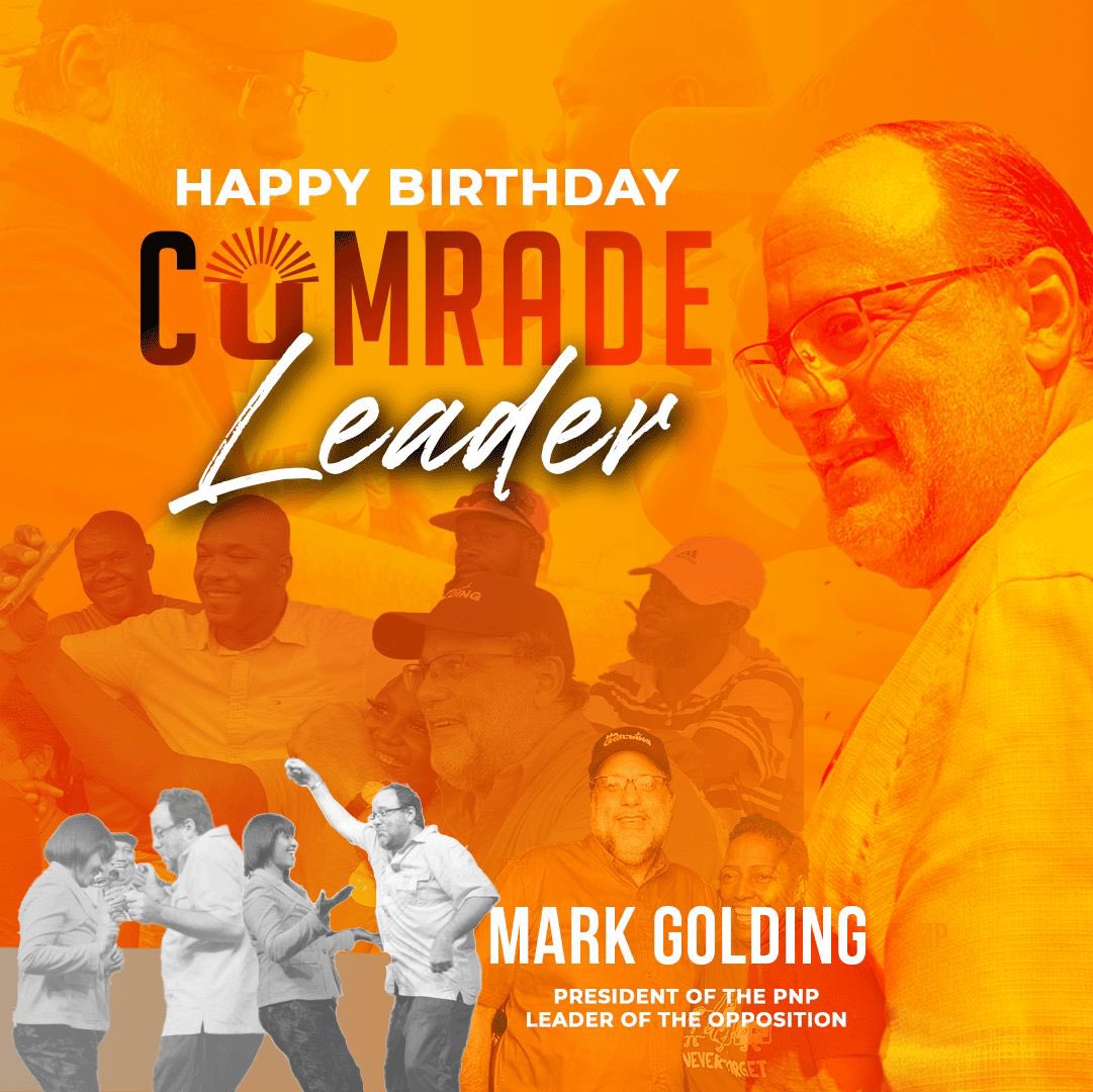 JamaicaPNP's tweet photo. Join us in celebrating our Comrade Leader, President of the People’s National Party, Mark Golding, on his birthday! 🎉 

Thank you for your dedicated service to our party and our nation. We wish you God’s richest blessings and many more wonderful years ahead. The word is love! 🧡✊🏾 #TeamPNP #JamaicaPNP
