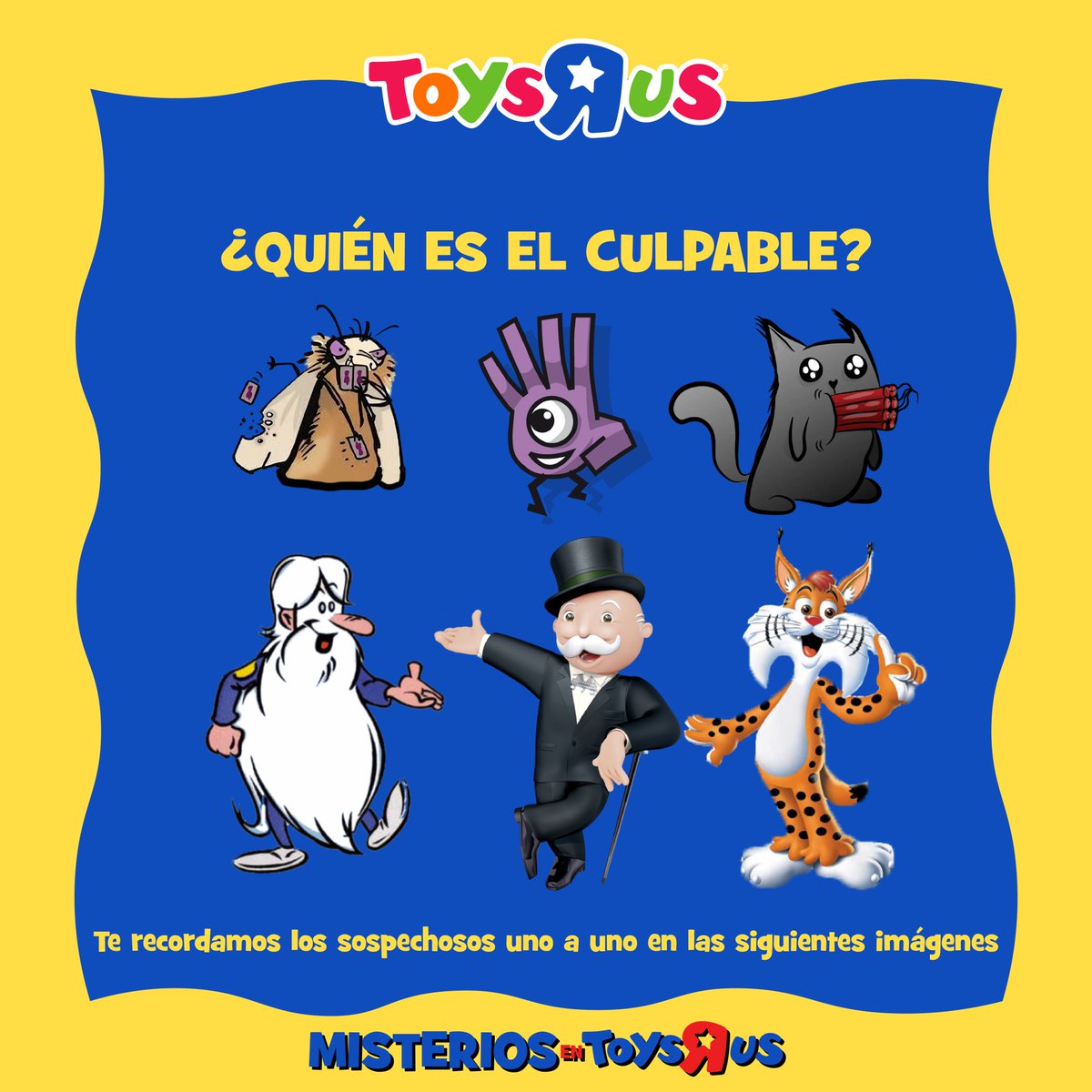SORTEO: UN AÑO DE JUEGOS DE MESA

Pasos a seguir:

🕵️‍♀️ Síguenos en esta cuenta <a href="/ToysRUsEsp/">Toys R Us España</a> 
🕵️‍♀️ Da a me gusta y RT a este post
🕵️‍♀️ Comenta con el nº de sospechoso que crees que es el culpable Ej: #2
🕵️‍♀️ En el mismo comentario, menciona a 2 amigos

Seguimos 👇👇