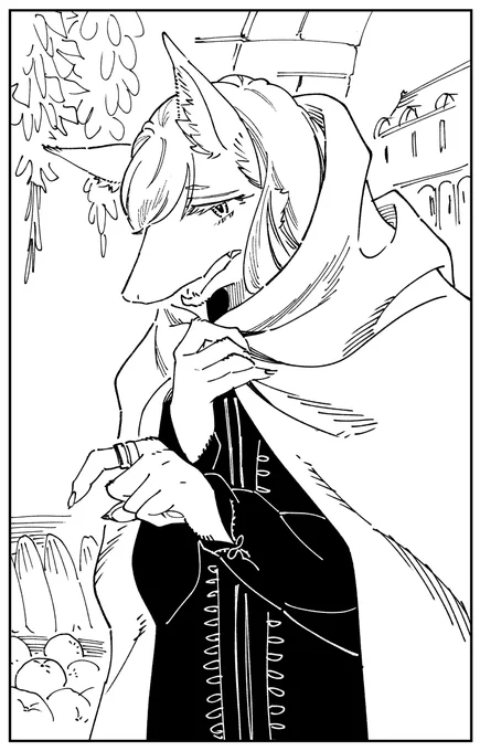 果物を買い求める女