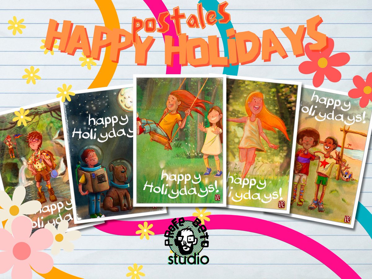 ProfeBetoStudio's tweet photo. https://t.co/XuG8uorS01 Descubre nuestras postales infantiles en Etsy! 🌈 Ilustraciones coloridas que celebran la inocencia y la diversión, con el lema "Happy Holidays". Perfectas para compartir alegría y buenos deseos. 🎉✨ #Etsy #PostalesInfantiles #HappyHolidays #ArteInfantil https://t.co/8qOv6gE2q9