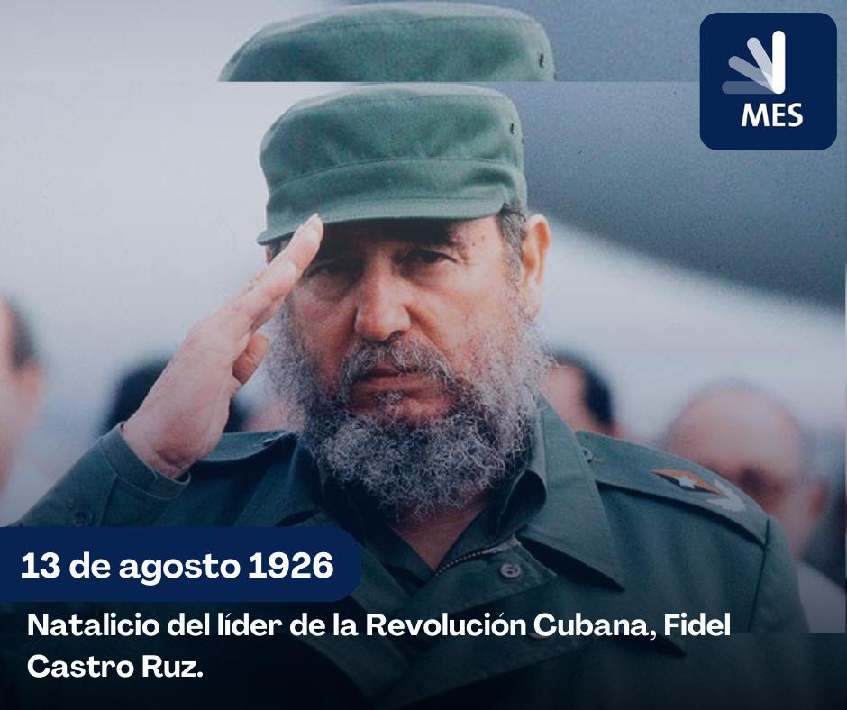 Hoy celebramos el natalicio del líder de la Revolución Cubana, Fidel Castro Ruz.
#FidelVive, nos inspira y compulsa en la batalla cotidiana por conquistar toda la justicia posible, es símbolo de resistencia y lucha para #Cuba y el mundo.
🇨🇺✊ #FidelPorSiempre #RevoluciónCubana