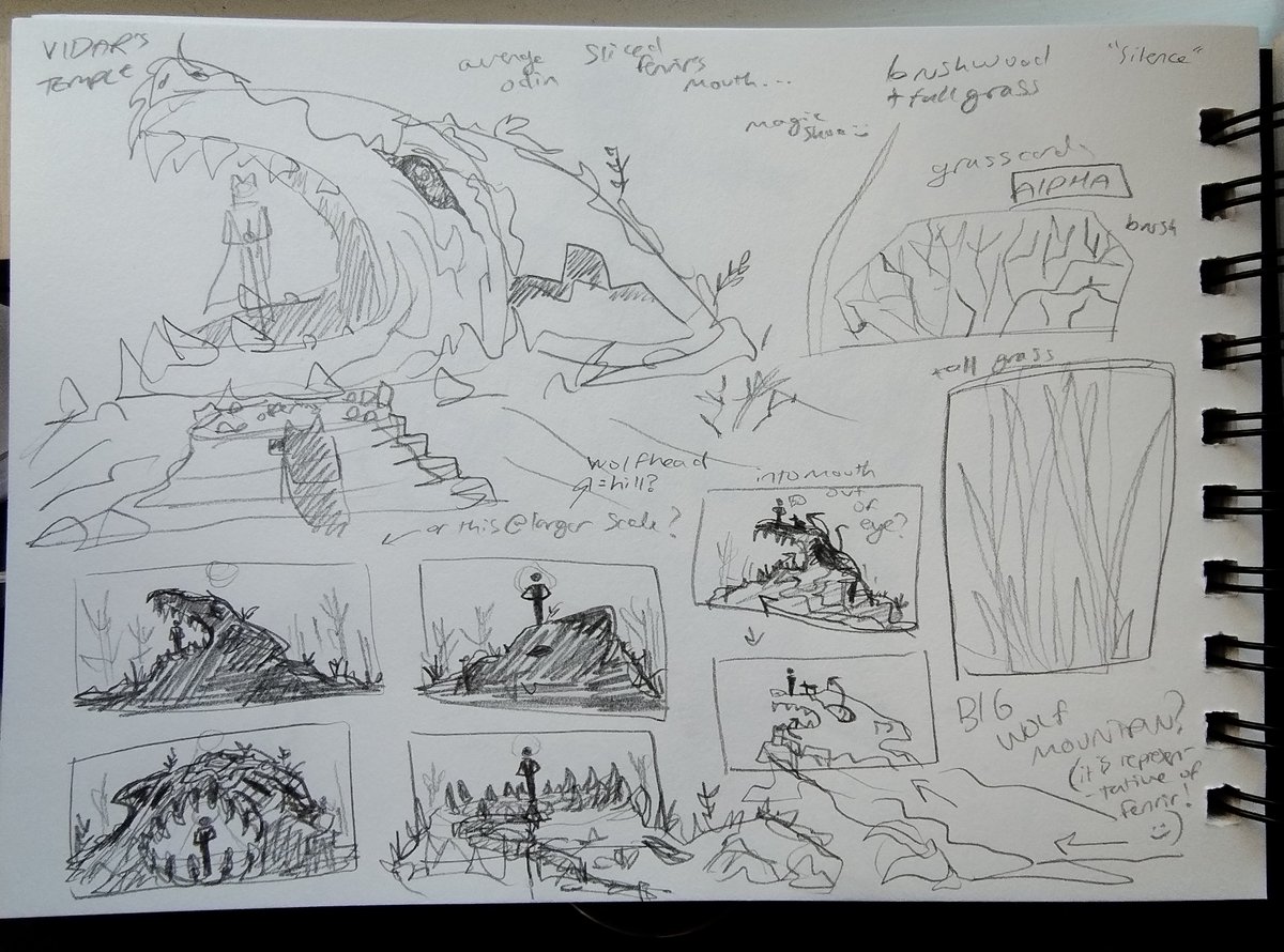 MoonFolkGames's tweet photo. Almost everything in #Sköll began as a rough sketches, before being refined digitally, and translated into 3D models! The process is often the most fun part! #indiegame #indiedev #norse https://t.co/nRLm3e72oZ
