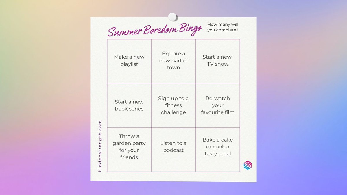 Feeling #bored? 😑
Stuck for something to do this weekend? 🤷‍♂️
We’ve got you covered! 👍🏼

Choose a mini #activity from our Boredom Bingo and give it a go! How many will you complete?