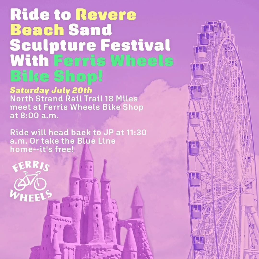 ma_cycle's tweet photo. On Saturday morning @ferrisbikeshop bike shop leads a ride from JP to the Revere Beach Sand Sculpture Festival https://t.co/7FOmxpNoaj