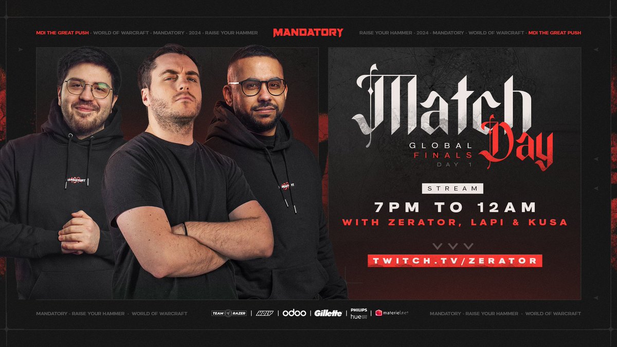 MandatoryGG's tweet image. MATCH DAY 🟥🔨

First day of the Great Push's Final Stage, only one goal: prove it's just the beginning of Mandatory's era!

⌚️ 7pm
🔗 twitch.tv/ZeratoR

#MDRWIN #RaiseYourHammer