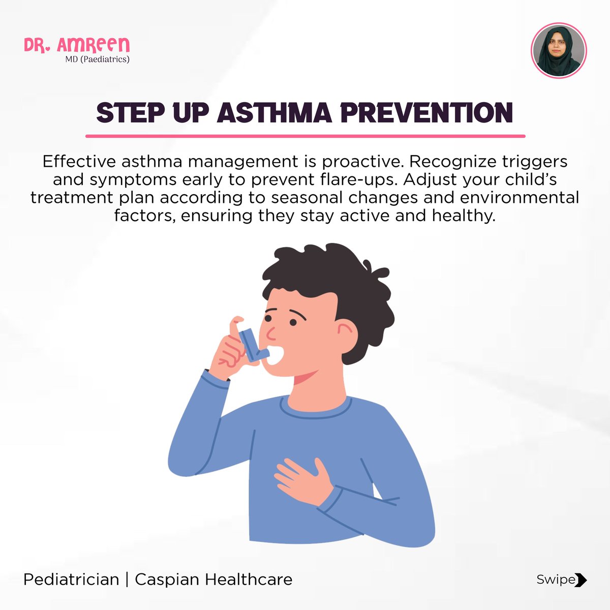 YourDrAmreen's tweet photo. Explore expert strategies to enhance your child’s asthma management. From recognizing early symptoms to creating a personalized asthma action plan, learn how to keep your child active and symptom-free.

Want to keep your child happy? Let’s tailor a plan that works! https://t.co/0Y9r6ZpvZl