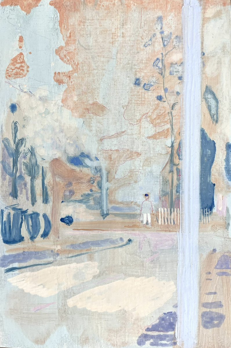 barrymcglashan's tweet photo. Frontiers: Painting in Scotland Now opens at @RoyalScotAcad for the Edinburgh Festival, 3rd August until 8th September.

Many thanks to curators @robbiebushe &amp; Flora La Thangue for the invitation to take part!

Groveland
oil &amp; pencil on paper over panel
30.5x20.5cm https://t.co/vE3vrkgsqF