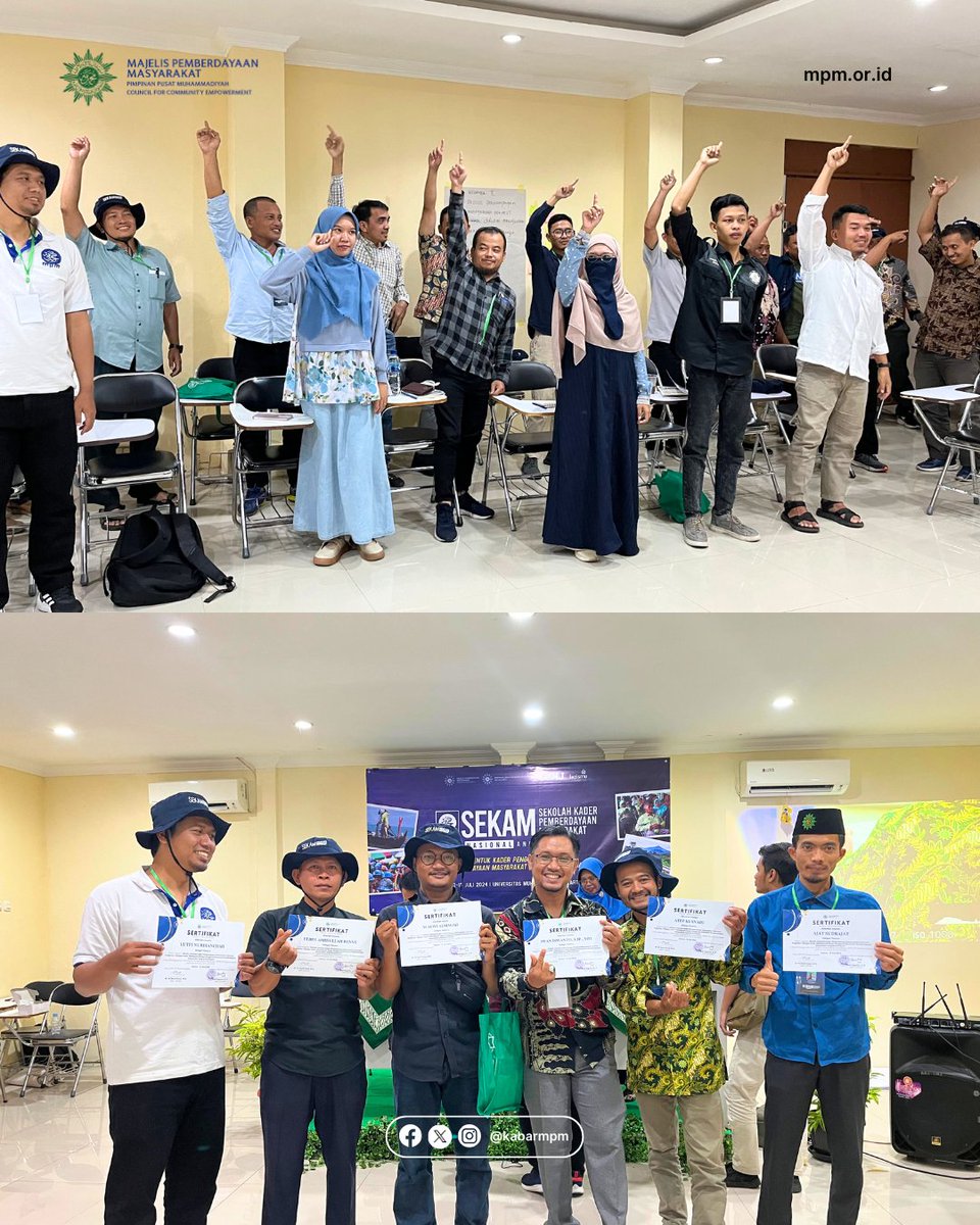 kabarmpm's tweet photo. Halo SobatMPM๐ค
MPM PP Muhammadiyah pada 12-15 Juli telah menyelenggarakan Sekolah Kader Pemberdayaan Masyarakat (SEKAM) Nasional Angkatan Pertama di Universitas Muhammadiyah Jakarta.
#KabarMPM #MajelisPemberdayaanMasyarakat #SekolahPemberdayaanMasyarakat #SEKAM #SEKAMNasional https://t.co/YOrJwSAfpe