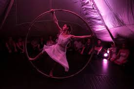LiveArtAlive's tweet photo. Lucky to see #BraveSpace @aloft_circusart last night. Spellbinding immersive circus event where the tent is built around you and the performers are up close. An incredible experience of trust and cooperation between performers and audience. Go see @The_Lowry https://t.co/pDWJhnmhk4