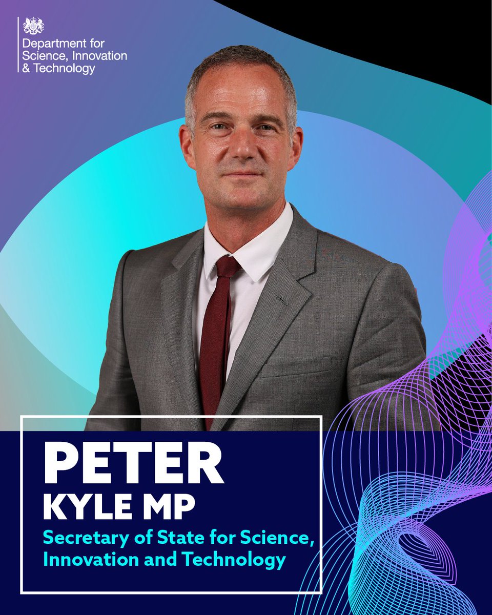 Department for Science, Innovation and Technology (@scitechgovuk) on Twitter photo Portfolios are confirmed for our ministerial team.
They'll work to accelerate growth through innovation, ensure tech is developed safely and used for good, and drive a modern, digital government.
<a href="/peterkyle/">Peter Kyle</a> is the Secretary of State for Science, Innovation and Technology.
1/6 Portfolios are confirmed for our ministerial team.
They'll work to accelerate growth through innovation, ensure tech is developed safely and used for good, and drive a modern, digital government.
<a href="/peterkyle/">Peter Kyle</a> is the Secretary of State for Science, Innovation and Technology.
1/6