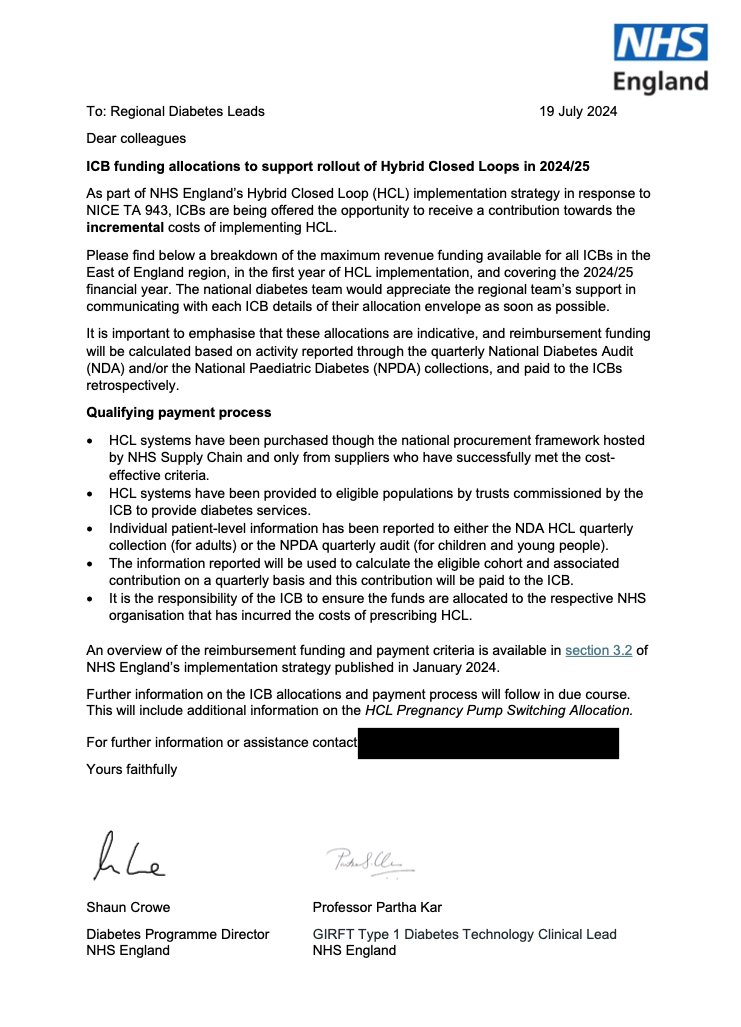 parthaskar's tweet photo. *NEWS*

Funding allocations (Year One)released for EACH @NHSEngland region re Implementation of #ClosedLoops #T1D
@NICEComms TA 943

Thank you @NHSDiabetesProg team for the hard work on this
And to clinicians &amp; local systems for patience

Let's make the magic happen

It's time x https://t.co/rv0OfVJ9Pm