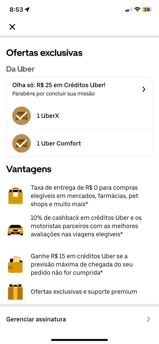 jaheldca's tweet photo. @Uber_Brasil UBER E ESSA PROMOCAO DO UBER ONE DE 25R$ EM CREDITOS UBER QUE NUNCA CHEGAM? PORRA! Gastei a MAIS pedindo um COMFORT pra completar a missão, completei e os Uber Creditos são o que??? IMAGINARIOS? Seus MERCENARIOS! https://t.co/uh08OiK3Zv