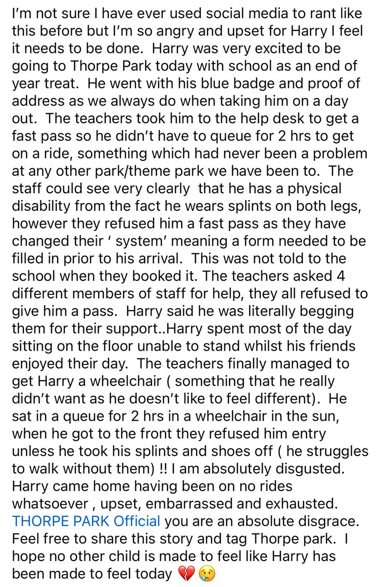 ConnorTaplin2's tweet photo. @THORPEPARK disgraceful https://t.co/4e208r3lSC