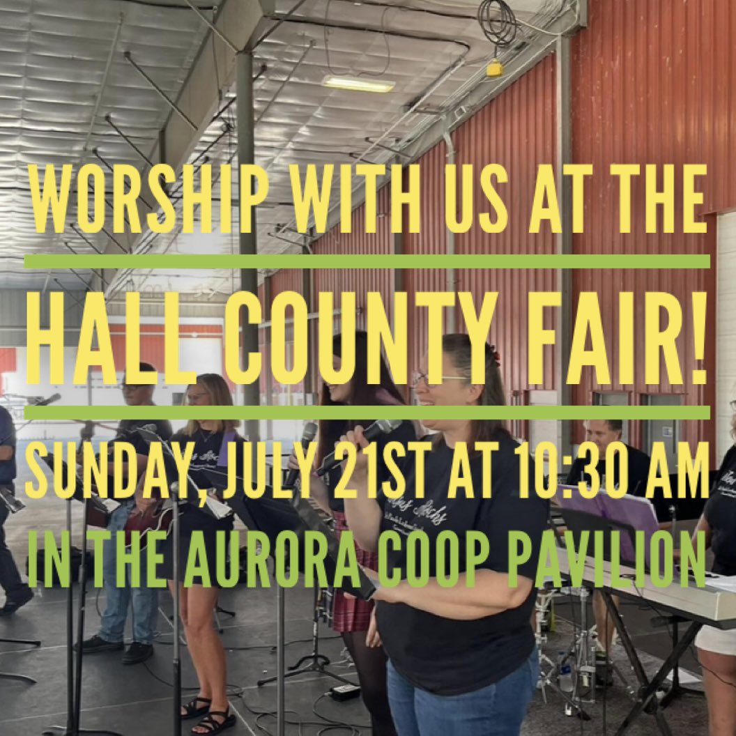Worship with us at the Hall County Fair!
Sunday, July 21st at 10:30 AM in the Aurora Coop Pavilion! All are welcome! #stpaulsgi #GrandIslandNE #NESynod #ELCA