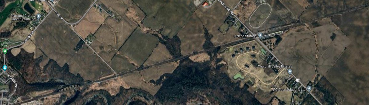 moretransitso's tweet photo. BREAKING NEWS: Metrolinx has acquired land west of Mount Pleasant GO station to build a flyover to bring up to 15 minute GO train service to Kitchener. This flyover, which would separate CN freight trains and GO trains, removes the major barrier for 2WADGO to Kitchener. https://t.co/q36EXoj06C