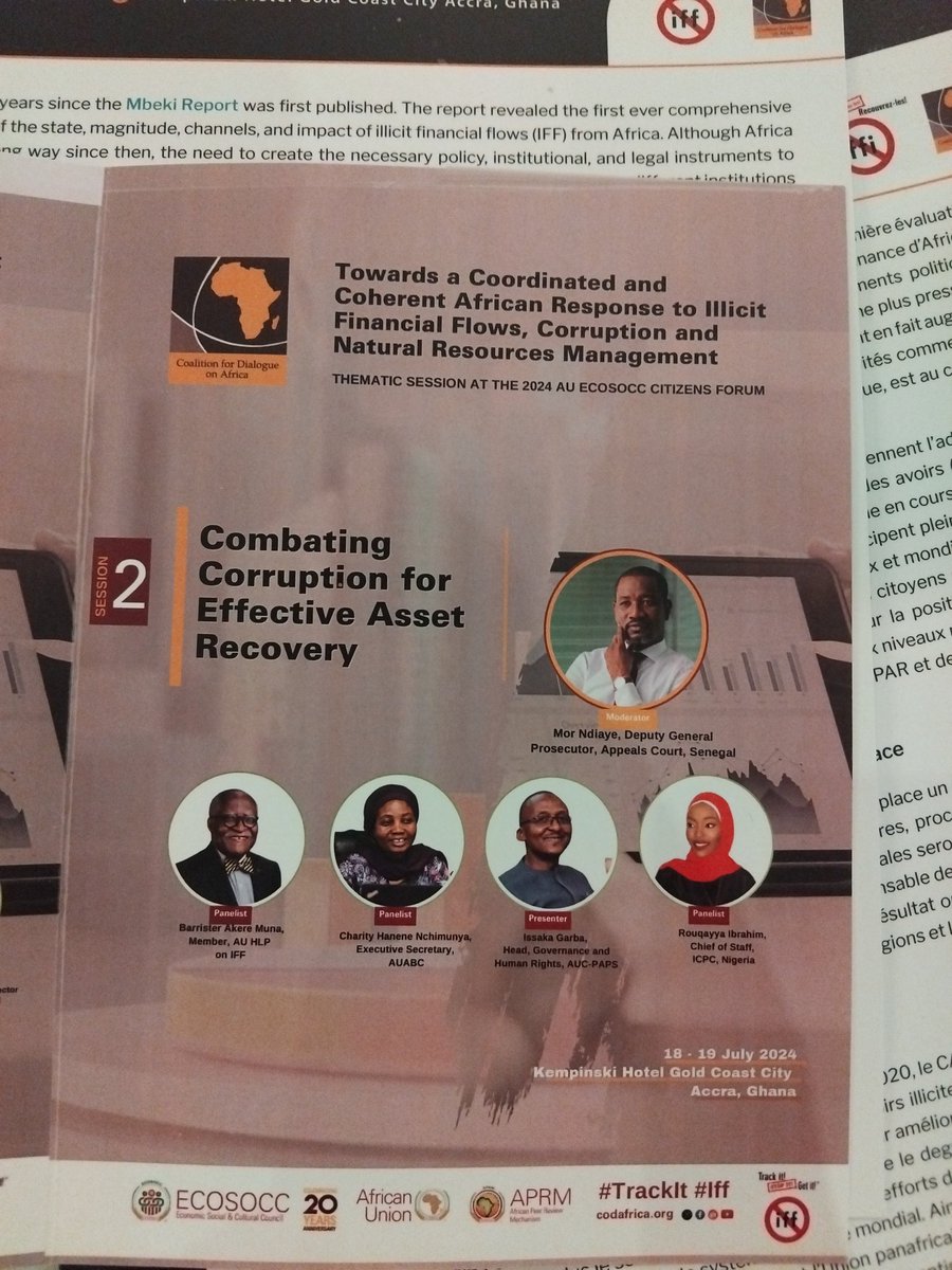 AprmChampions's tweet image. #IFF #TrackIT @MarthaKMunthali @AU_ECOSOCC @AUABC_ Panel 2 underway. Ex Secretary Charity Nchimunya will also be presenting. #CAPAR @APRMorg @HonEdemSenanu @CHRAJGHANA @AluochObure @baglo_gabriel @ekbensah @Adam_Alqali @Mwape @CoDA_Africa