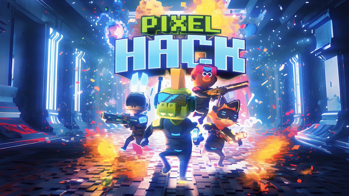 arvi_vr's tweet photo. Pixel Hack - a multiplayer online cooperative shooting game will be soon available on #Marketplace! https://t.co/bqzzAn3L9j