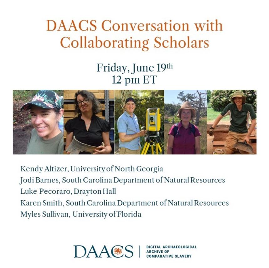 Today! Join us from 12:00 to 1:30pm ET for a DAACS Conversation with Kendy Altizer, Jodi Barnes, Luke Pecoraro, Karen Smith, and Myles Sullivan. Each will give a short lightning talk on their research and current work with DAACS, followed by Q&amp;A. bit.ly/3zKDjup