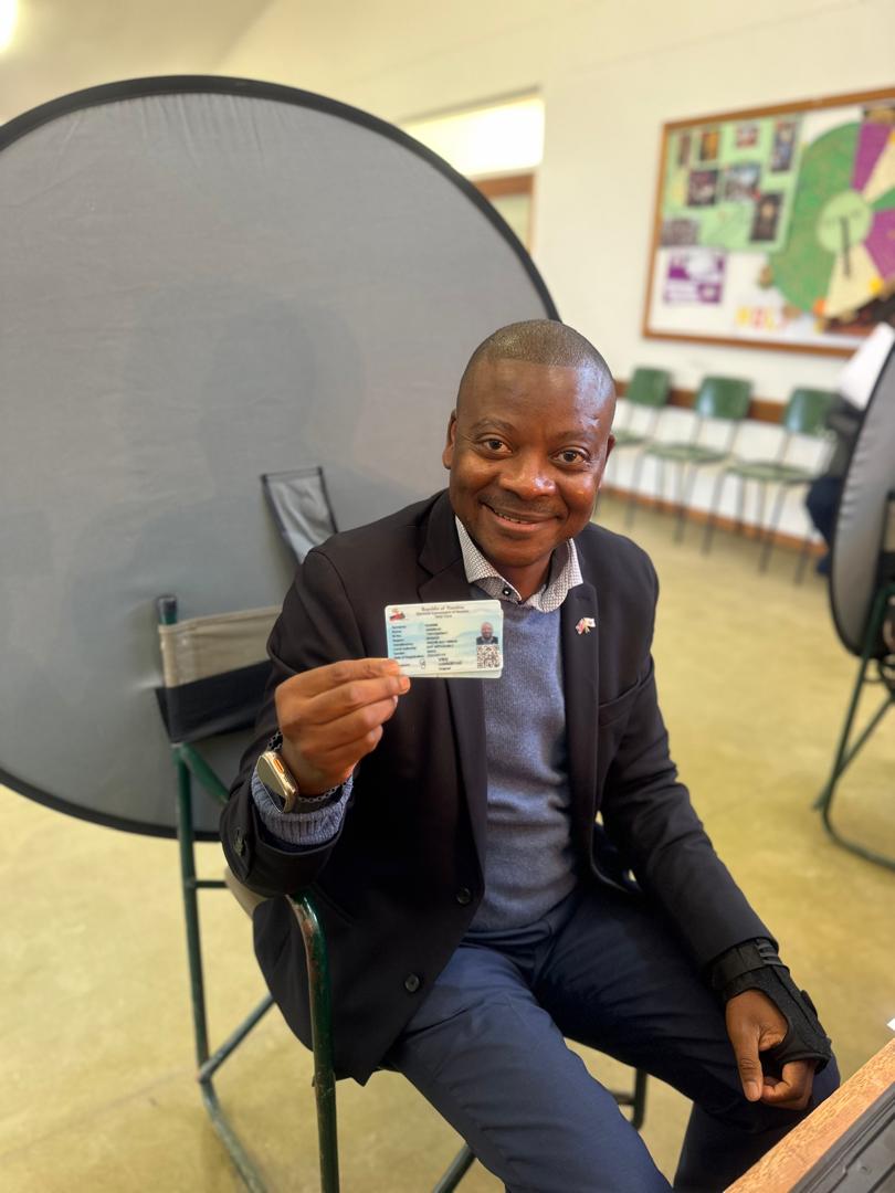 NamibianPorts's tweet photo. Register to vote—it’s the right thing to do! Don’t let others decide for you. I urge all eligible #Namport employees and Namibians to register for the upcoming elections in November 2024. Shape our community's future! #AndrewKanimeCEO #OneVisionOneTeam @Cliff67647362 https://t.co/FyRwcfVbBi