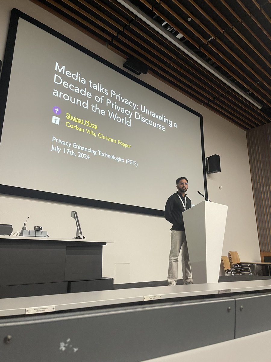 Animcogn's tweet image. On Tuesday, @shujaatmirzaa provided an excellent presentation of our paper with @XtinaPoepper: Media talks Privacy at @PET_Symposium. 🎉🥳
See the full paper: petsymposium.org/popets/2024/po…