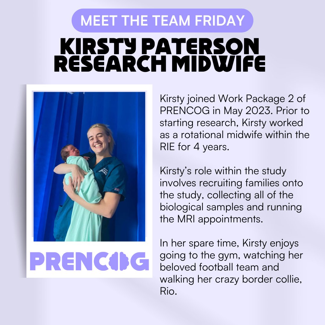 IT'S MEET THE TEAM FRIDAY👩‍🔬🧠
Meet, Kirsty! One of our research midwives..
