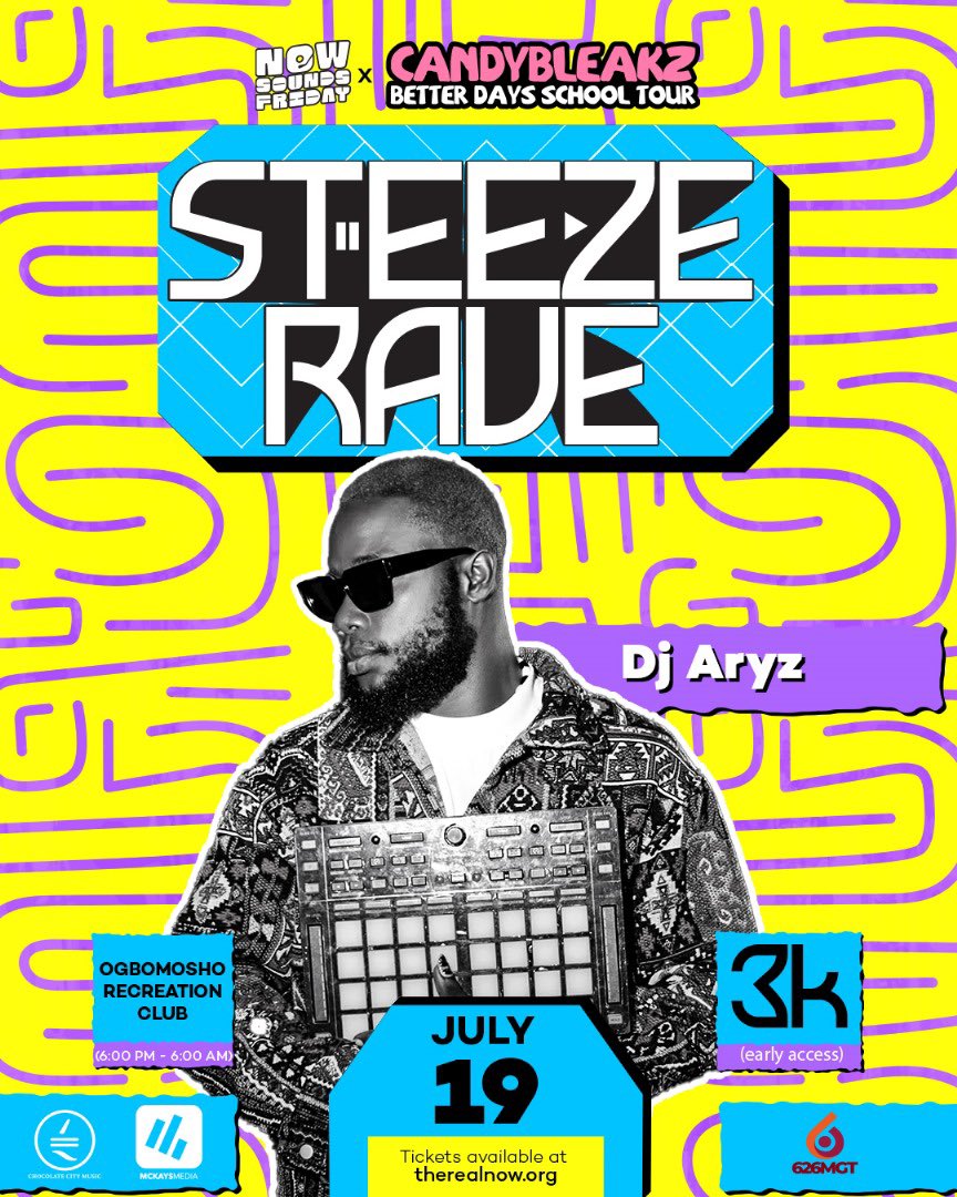 vdjaryz's tweet photo. I'm excited to be back this summer plaving the iconic @Nowsoundsfriday x @iamcandybleakz #Steezerave - July 19th ! Tickets At The Gate! Tell the squad! Can't wait
ππ https://t.co/b3gRTHWRhy