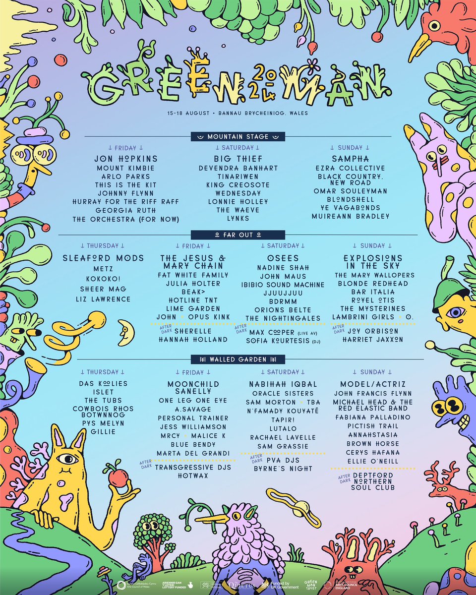 TheMysterines's tweet photo. Delighted to be joining the @GreenManFest line up this summer. Catch us on the ‘Far Out’ stage, see you there. https://t.co/6bUzWkRLwP