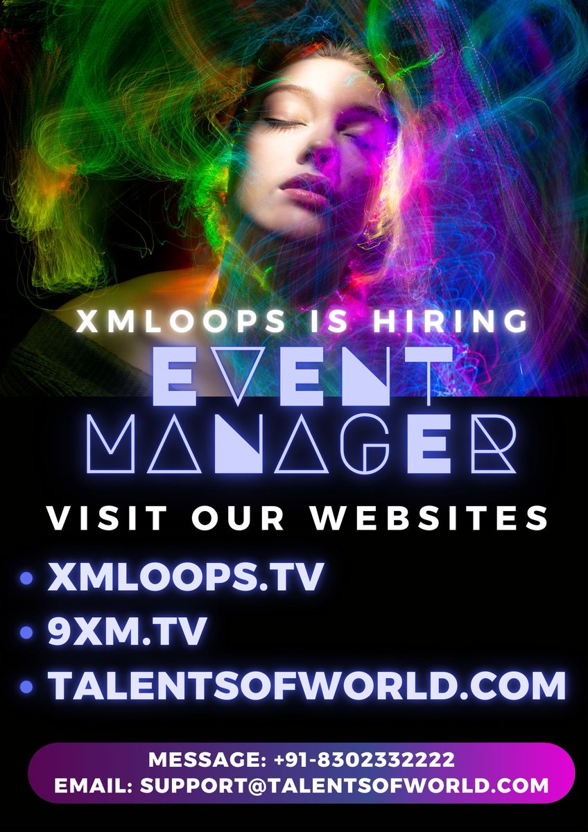 talentsofworld1's tweet photo. Hello, https://t.co/k9YZG6KkFW is hiring event manager.
Interested person email now support@talentsofworld.com
https://t.co/gFiEQ4p6Ox https://t.co/gP1yLkuIw6 https://t.co/mm6IsqtaHz