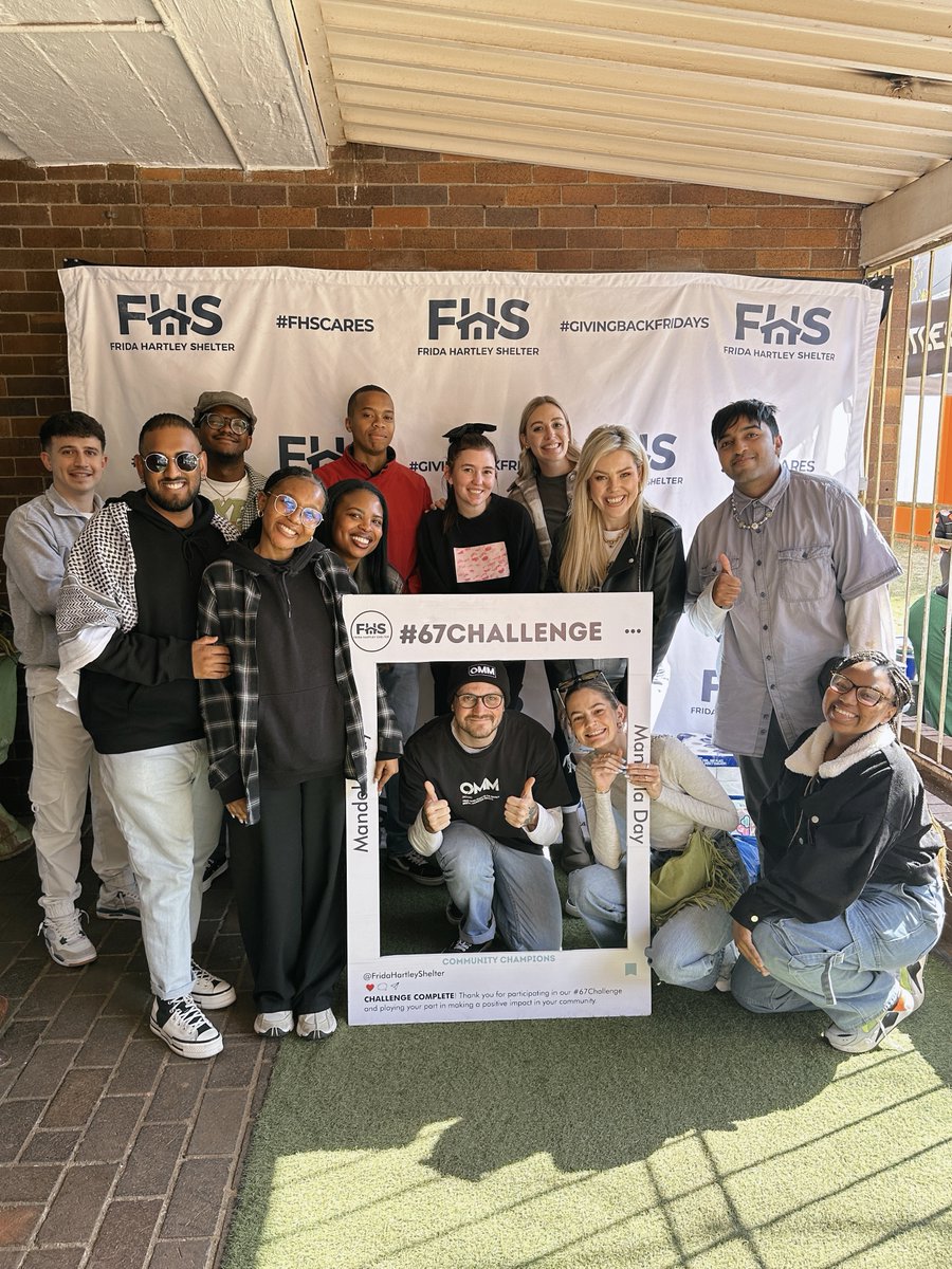 omm_social's tweet photo. Today, Team OMM celebrated #NelsonMandelaDay by dedicating our 67 minutes to the incredible Frida Hartley Shelter for Homeless women and children 🤍 https://t.co/idJ6bvRIEj
